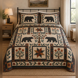 Appalachian Garden Blocks Black Bear Quilt Set