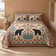 Desert Folk Garden Black Bear Quilt Set