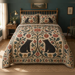 Crewel Garden Black Bear Sampler Quilt Set