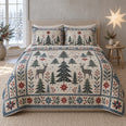 Nordic Christmas Forest Quilt Set