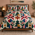 Modern Mosaic Christmas Quilt Set