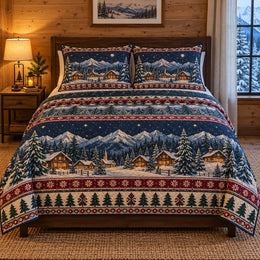 Alpine Chalet Christmas Quilt Set