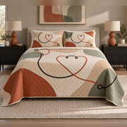 Modern Linework Nurse Quilt Set, front bedroom view