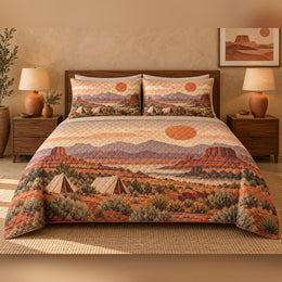 Desert Sunset Camp Quilt Set