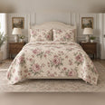 Dusty Rose Garden French Country Quilt Set