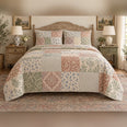 Heirloom Print Patchwork French Country Quilt Set