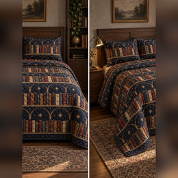 Midnight Library Book Collecting Quilt Set