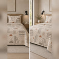 Minimal Neutral Book Lines Quilt Set