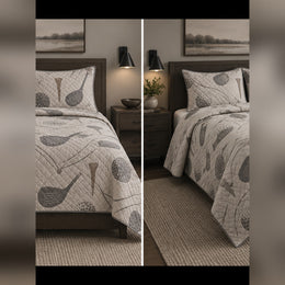 Minimal Tonal Golf Quilt Set