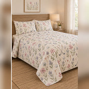 Wildflower Golf Garden Quilt Set, angled golf bedroom view