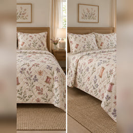 Soft Stitch Botanicals Sewing Quilt Set