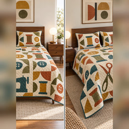 Midcentury Notions Sewing Quilt Set