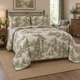 Garden Gate Toile Goldendoodle Country Toile Quilt Set
