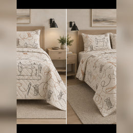 Minimal Thread Lines Sewing Quilt Set
