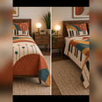 Terracotta Modern Piano Quilt Set