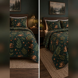 Forest Coffeehouse Quilt Set
