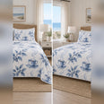 Coastal Blue Coffee Quilt Set