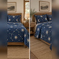 Indigo Star Block Print Quilt Set