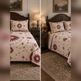 Burgundy Celestial Medallion Quilt Set
