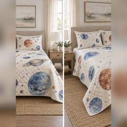 Watercolor Planet Study Quilt Set