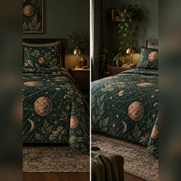Forest Exoplanet Garden Quilt Set