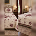 Burgundy Planet Medallion Quilt Set
