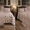 Burgundy Observatory Medallion Quilt Set
