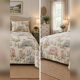 Wildflower Camper Meadow Quilt Set