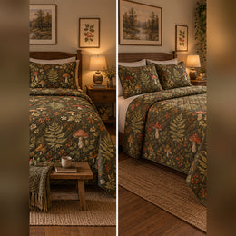 Woodland Mushroom Cottage Quilt Set