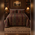 Classic Oxblood Library Quilt Set