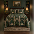 Forest Green Scholarly Arch Quilt Set