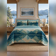 Lake Reflection Geometric Quilt Set