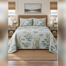 Reed and Dragonfly Lake Quilt Set