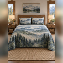 Misty Mountain Watercolor Quilt Set