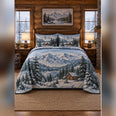 Snowy Mountain Cabin Quilt Set