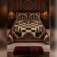 Art Deco Chess Quilt Set