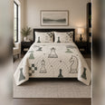 Minimalist Chess Line Art Quilt Set