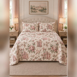 Blush Rose Library Quilt Set