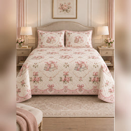 Coquette Book Bow Quilt Set