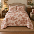 Country Market Toile Goldendoodle Country Toile Quilt Set