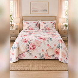 Watercolor Romance Reading Quilt Set