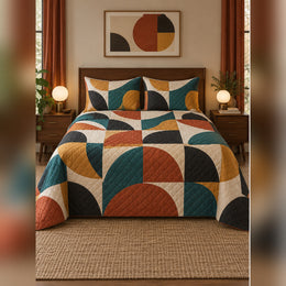Mid Century Curved Blocks Quilt Set