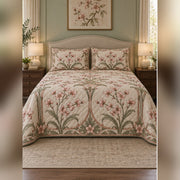 Art Nouveau Cherry Blossom Quilt Set, front cherry blossom bedroom view