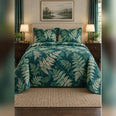 Teal Fern Canopy Quilt Set