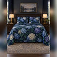 Midnight Hydrangea Garden Quilt Set