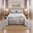 Watercolor Lavender Field Quilt Set