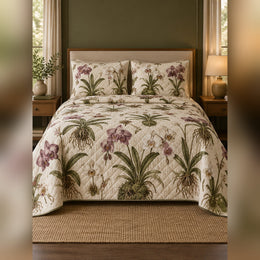 Naturalist Orchid Study Quilt Set