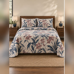 Woodblock Orchid Garden Quilt Set