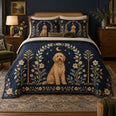 Midnight Garden Goldendoodle Quilt Set