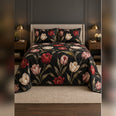 Black Tulip Botanical Quilt Set
